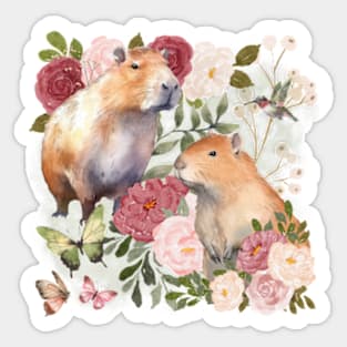 Capybara Botanical Garden Sticker